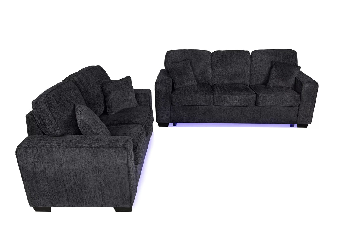 Bellamy Black Sofa Set – 2 Piece - alternate view 3