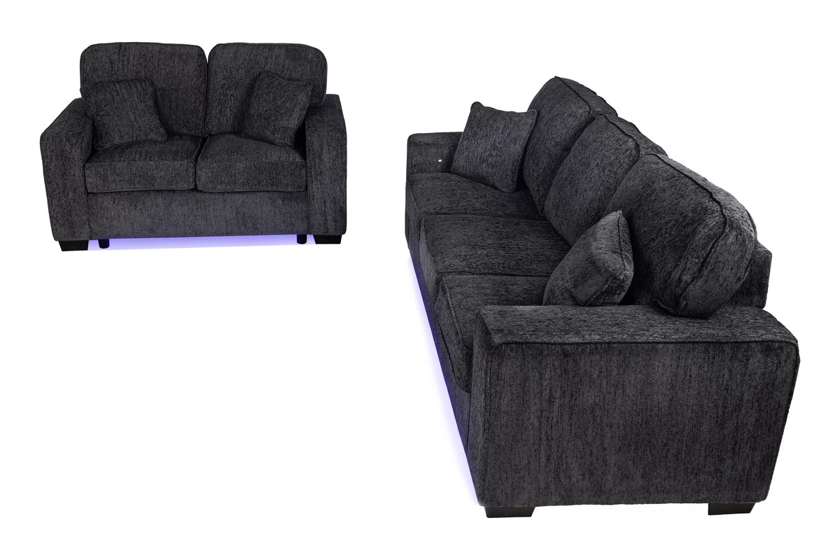 Bellamy Black Sofa Set – 2 Piece - alternate view 4