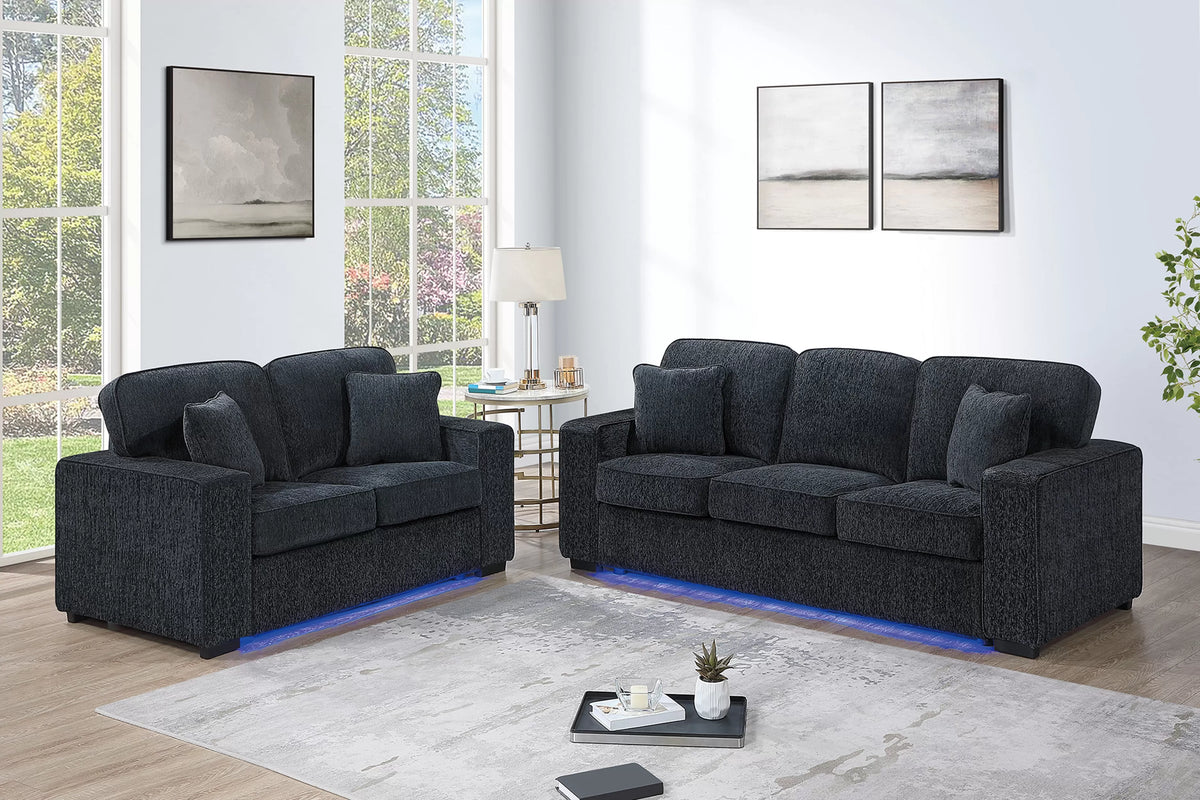 The Bellamy Black Sofa Set – 2 Piece
