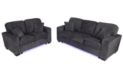 Bellamy Dark Gray Sofa Set – 2 Piece - alternate view 2
