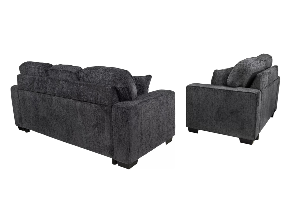 Bellamy Dark Gray Sofa Set – 2 Piece - alternate view 7