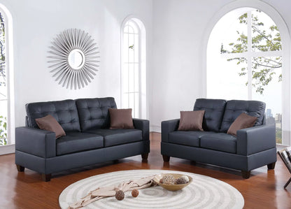 The Sloane Black Sofa Set – 2 Piece