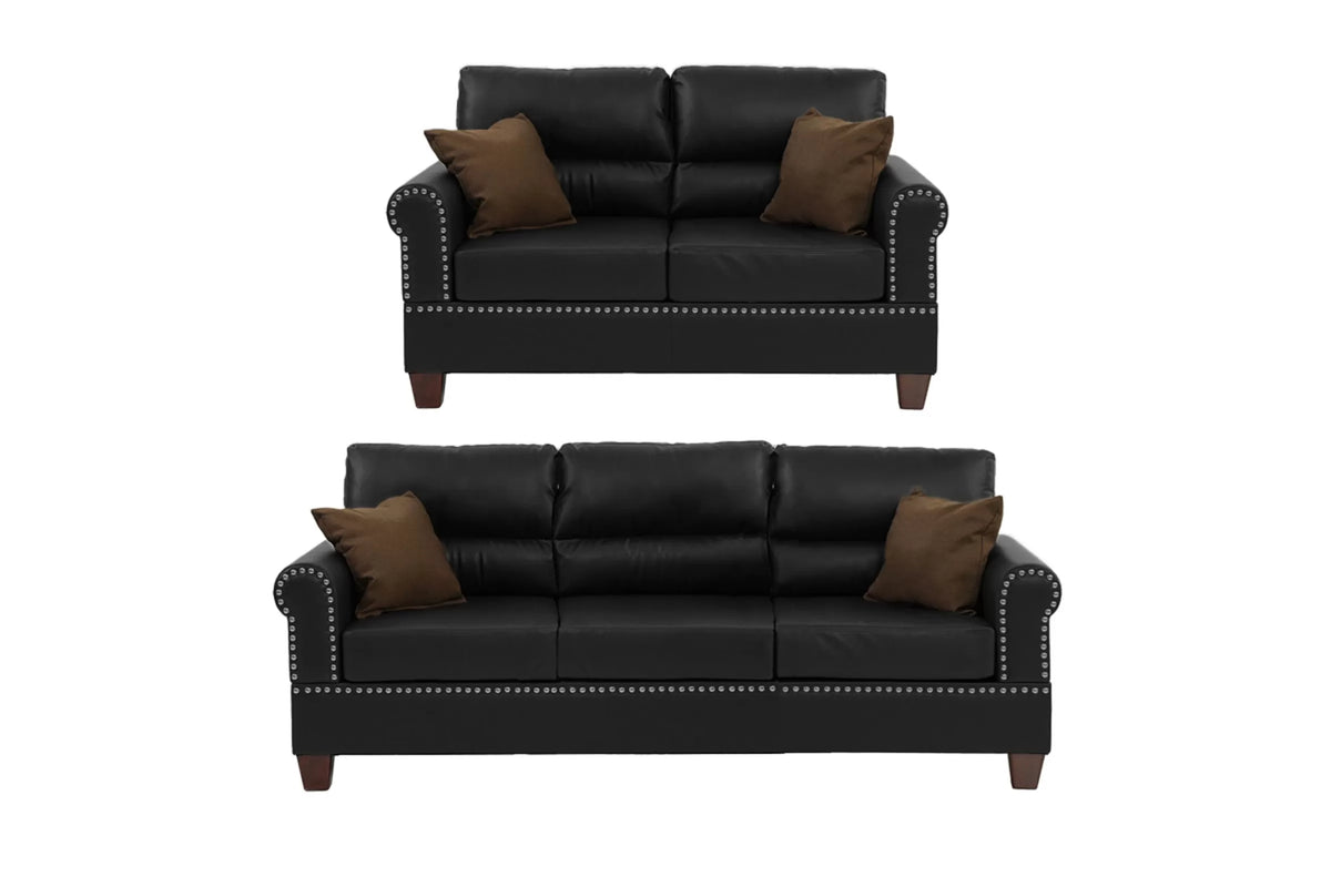 The Whitmore Black Sofa Set – 2 Piece - view 2