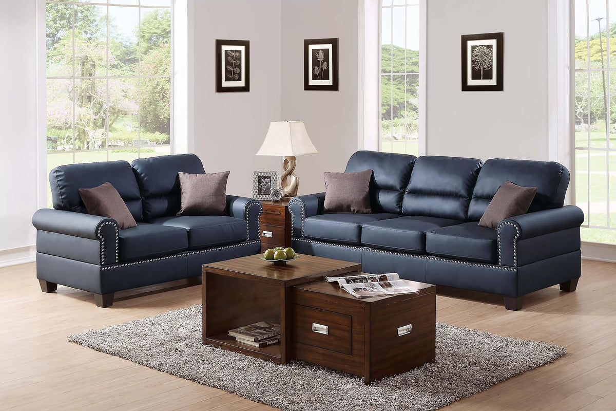 The Whitmore Black Sofa Set – 2 Piece
