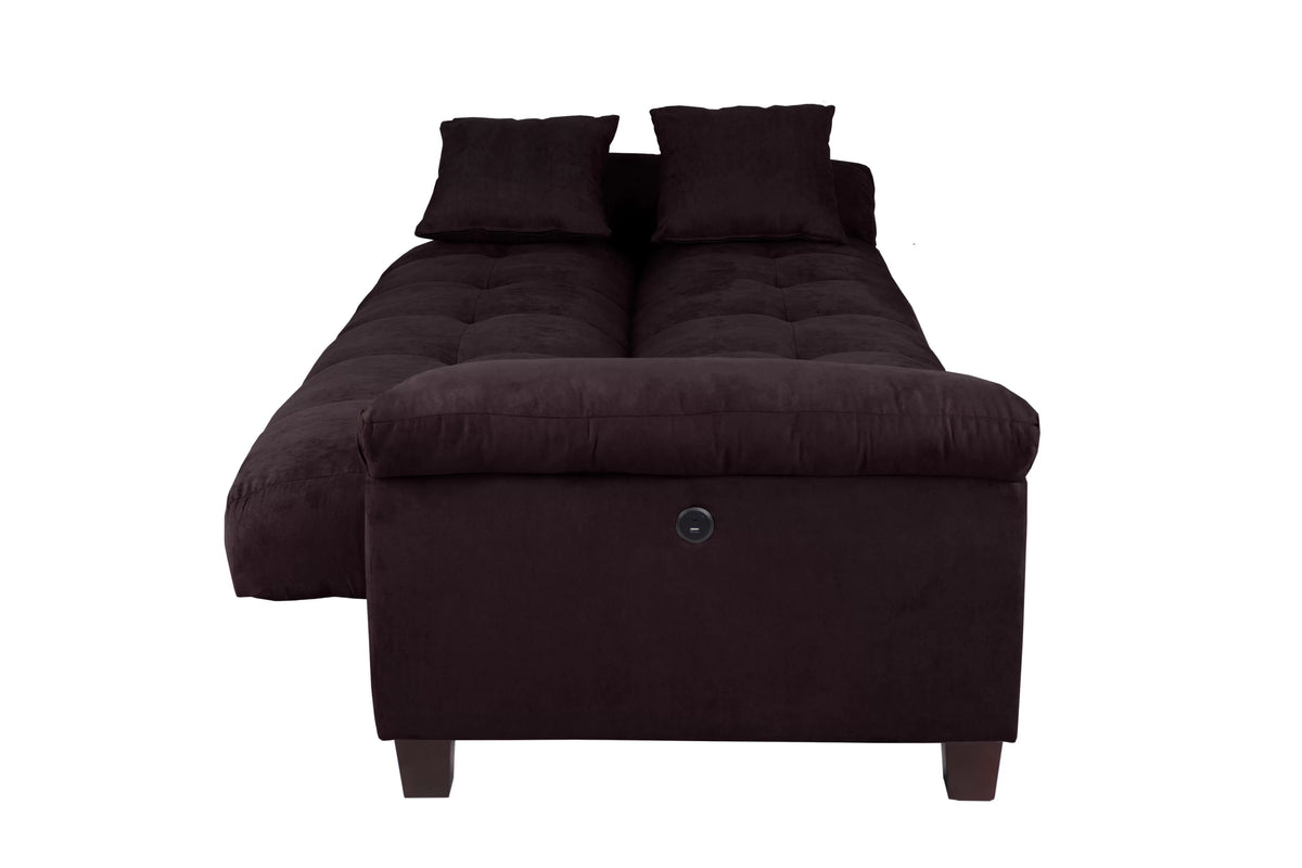 The Fulton Ebony Convertible Sofa - view 3