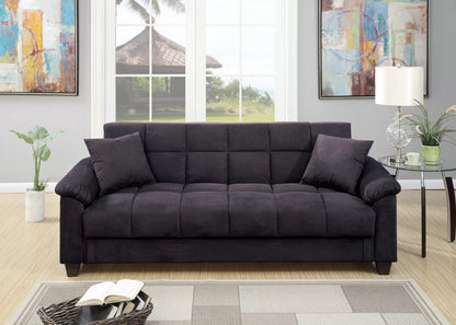 The Fulton Ebony Convertible Sofa