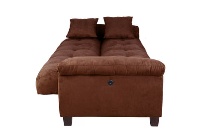 The Fulton Chocolate Convertible Sofa - view 3
