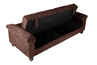 The Fulton Chocolate Convertible Sofa - view 4