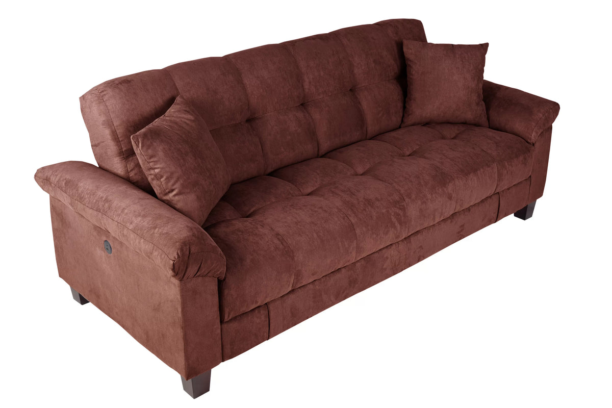 The Fulton Chocolate Convertible Sofa - view 5