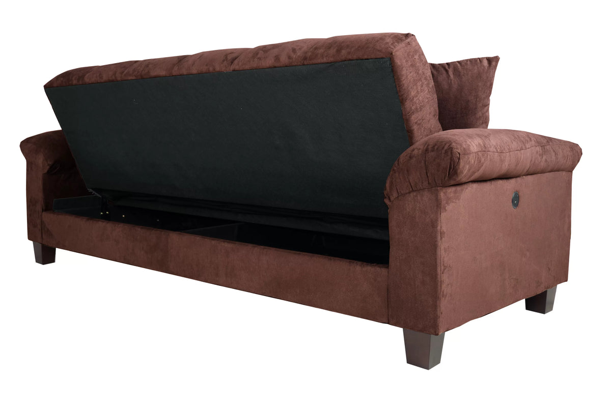 The Fulton Chocolate Convertible Sofa - view 6