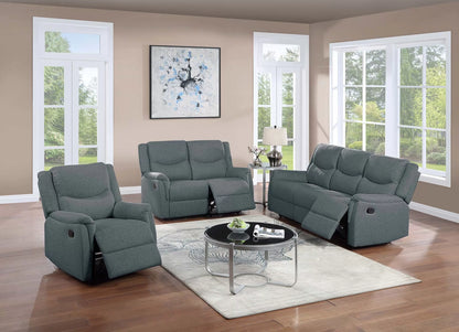 The Darian Dark Gray Burlap Manual Recliner Chair - view 2
