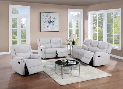 The Darian Sincere Bone Burlap Manual Recliner Chair - view 2