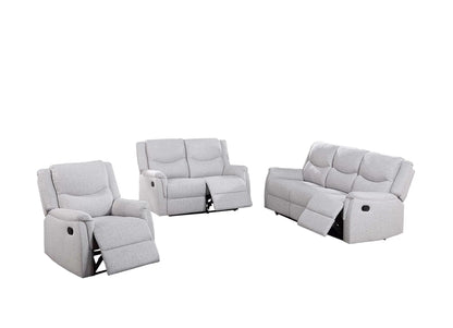 The Darian Sincere Bone Burlap Manual Motion Living Room Set – 3 Piece - view 8