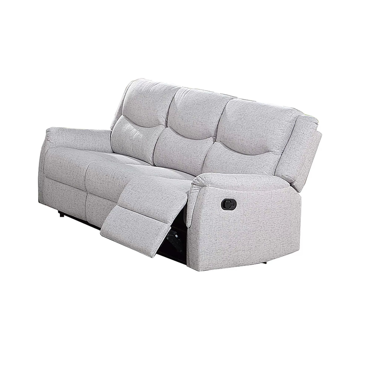 The Darian Sincere Bone Burlap Manual Recliner Sofa - view 3