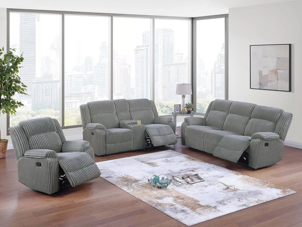 The Winslow Smoke Corduroy Manual Recliner Chair - view 2