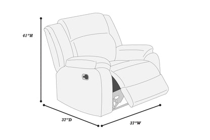 The Winslow Smoke Corduroy Manual Motion Living Room Set – 3 Piece - view 9