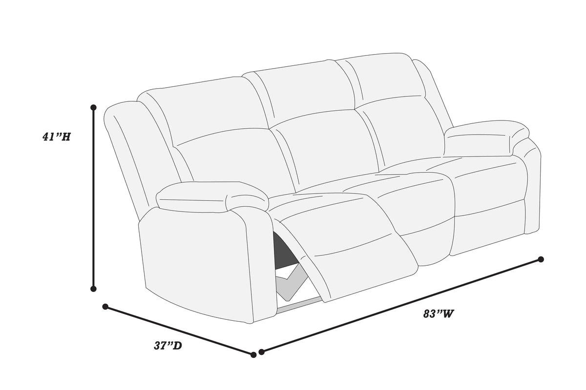 The Winslow Smoke Corduroy Manual Motion Living Room Set – 3 Piece - view 19