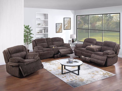 The Quimby Chocolate Corduroy Manual Glider Recliner Chair - view 2