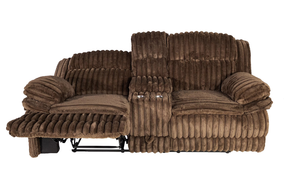 The Quimby Chocolate Corduroy Manual Motion Living Room Set – 3 Piece - view 17