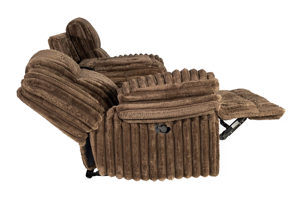 The Quimby Chocolate Corduroy Manual Motion Living Room Set – 3 Piece - view 29