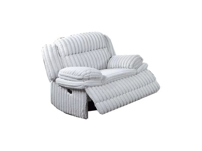 The Quimby Light Gray Corduroy Manual Glider Recliner Chair - view 3