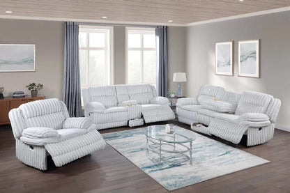 The Quimby Light Gray Corduroy Manual Motion Living Room Set – 3 Piece - view 1