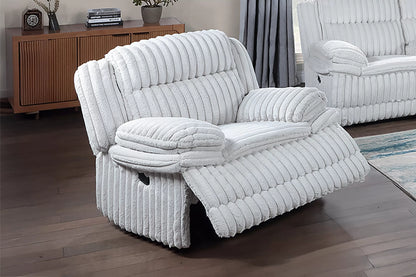 The Quimby Light Gray Corduroy Manual Glider Recliner Chair - view 1