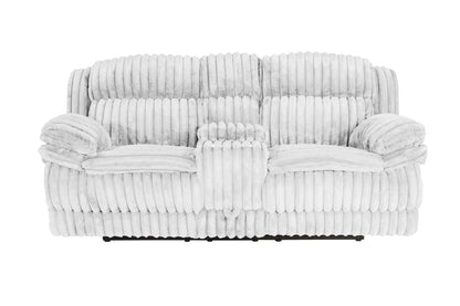 The Quimby Light Gray Corduroy Manual Motion Living Room Set – 3 Piece - view 12