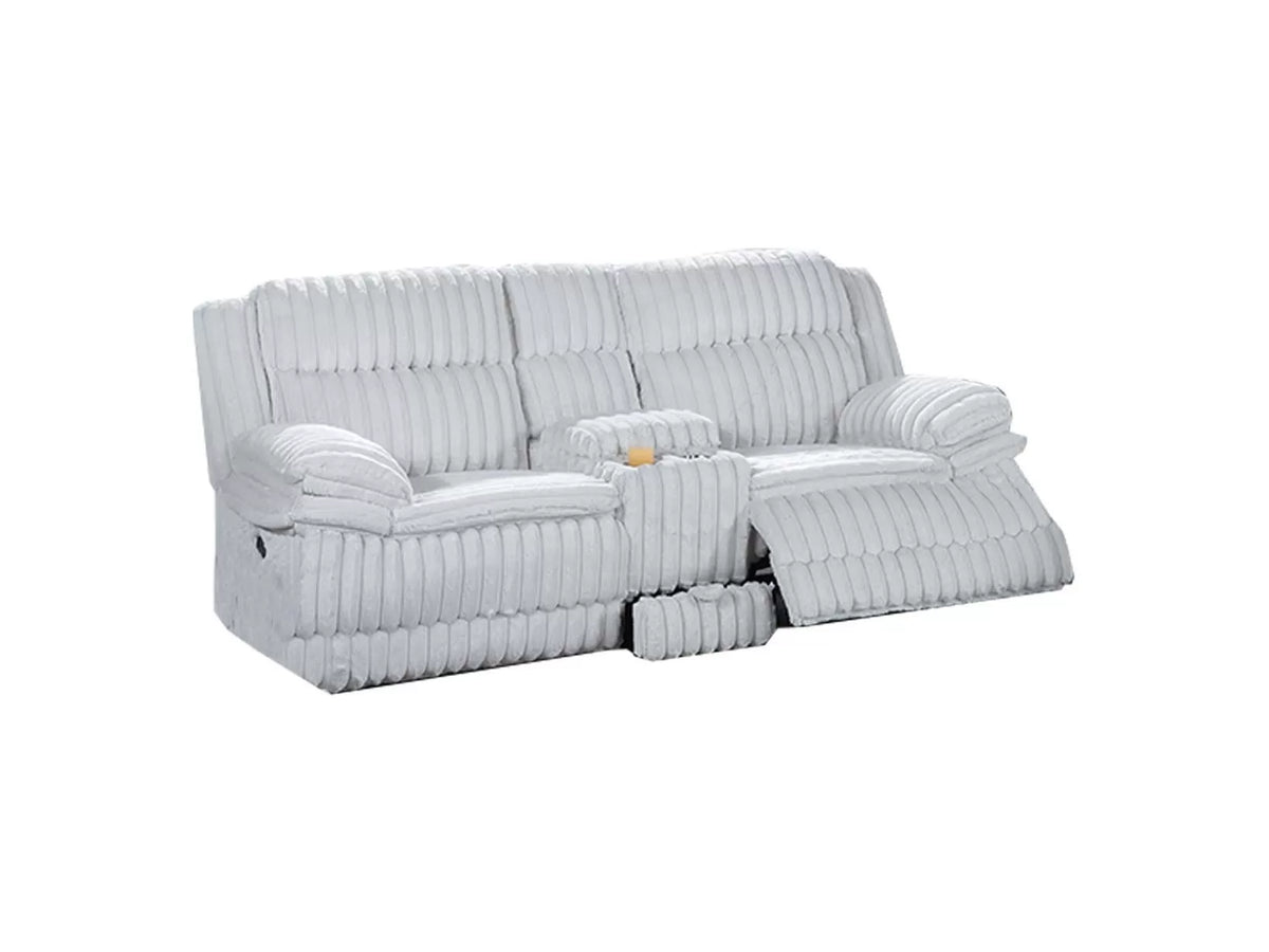 The Quimby Light Gray Corduroy Manual Motion Living Room Set – 3 Piece - view 14