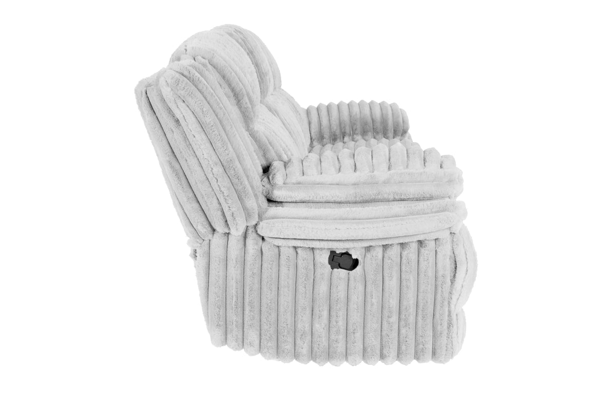 The Quimby Light Gray Corduroy Manual Motion Living Room Set – 3 Piece - view 22