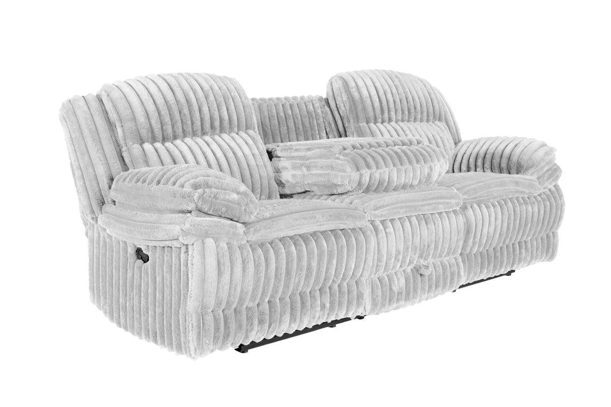The Quimby Light Gray Corduroy Manual Motion Living Room Set – 3 Piece - view 24