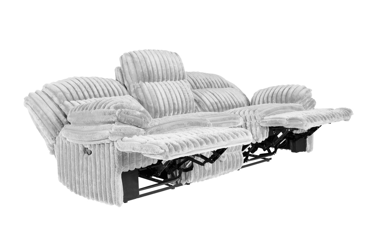 The Quimby Light Gray Corduroy Manual Motion Living Room Set – 3 Piece - view 25