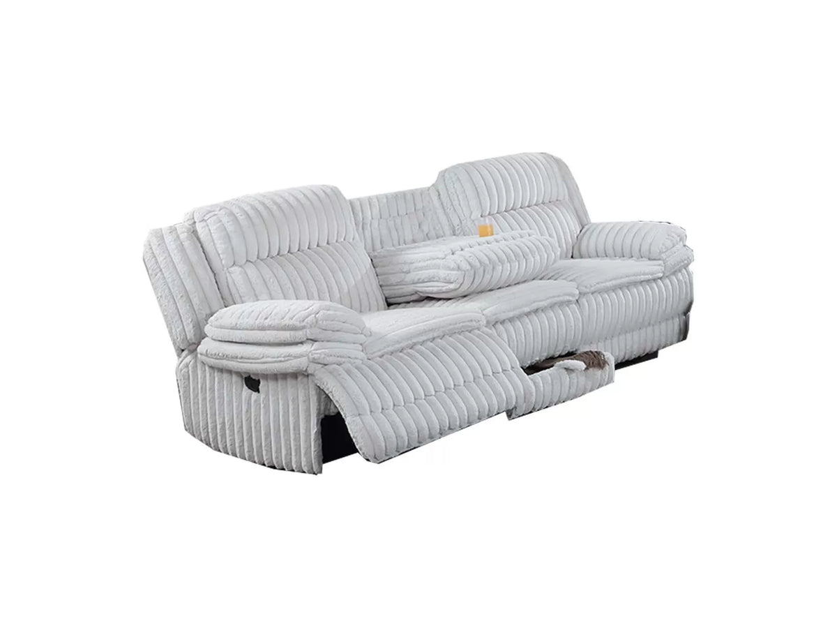 The Quimby Light Gray Corduroy Manual Motion Living Room Set – 3 Piece - view 26