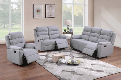 The Marlowe Sincere Bone Burlap Manual Recliner Sofa - view 2