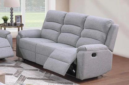 The Marlowe Sincere Bone Burlap Manual Recliner Sofa - view 1