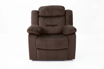 The Aldric Chocolate Velvet Manual Recliner Chair - view 4