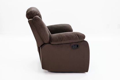 The Aldric Chocolate Velvet Manual Recliner Chair - view 5