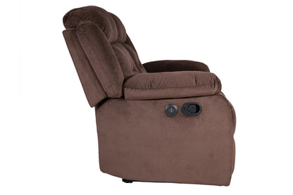 The Aldric Chocolate Velvet Manual Motion Living Room Set – 3 Piece - view 19