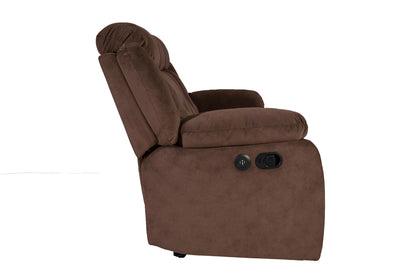 The Aldric Chocolate Velvet Manual Motion Living Room Set – 3 Piece - view 30