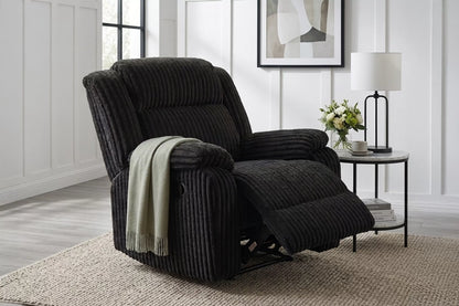 The Alcott Black Corduroy Manual Recliner - view 7