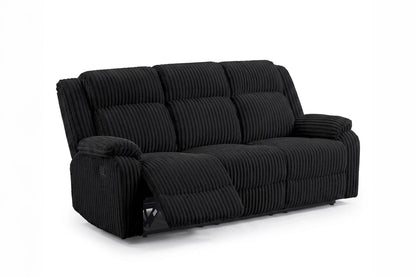The Alcott Black Corduroy Manual Motion Sofa - view 8