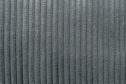 4-Piece Corduroy Sectional with Ottoman – Dark Gray | F8303