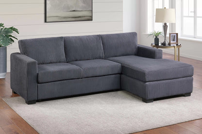 The Aldridge Dark Gray Sectional – 2 Piece