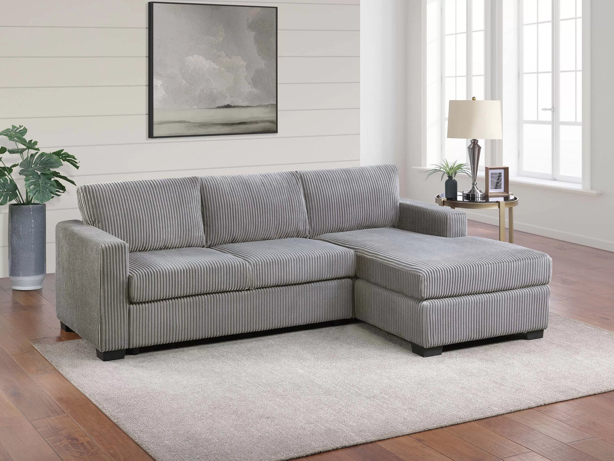 Aldridge Light Gray Sectional – 2 Piece - alternate view 1