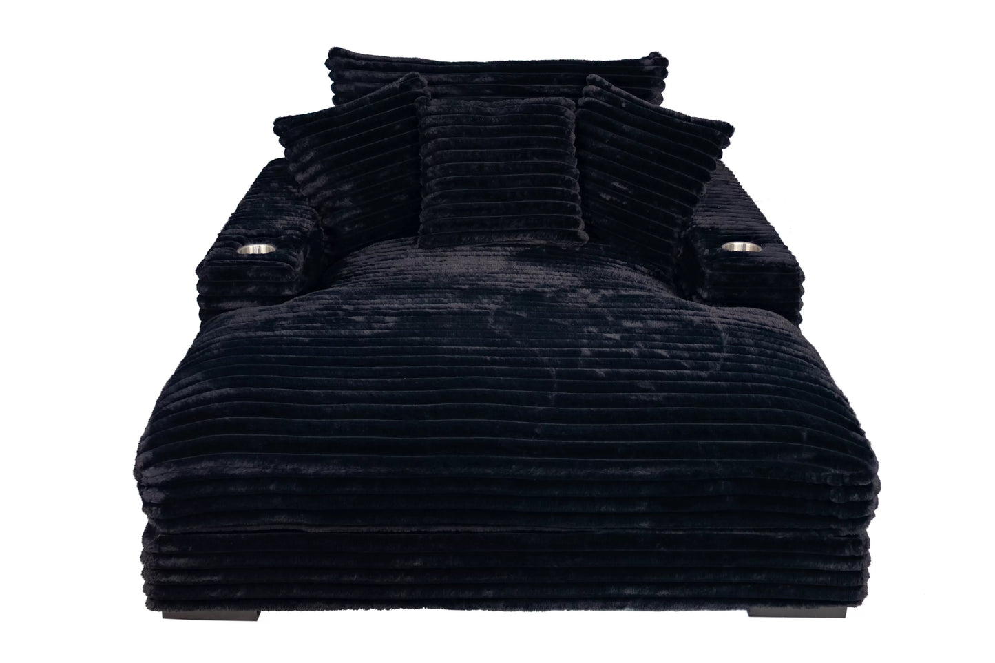 Jumbo Corduroy Chaise Lounge – Black F8327