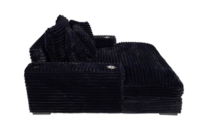 Jumbo Corduroy Chaise Lounge – Black F8327