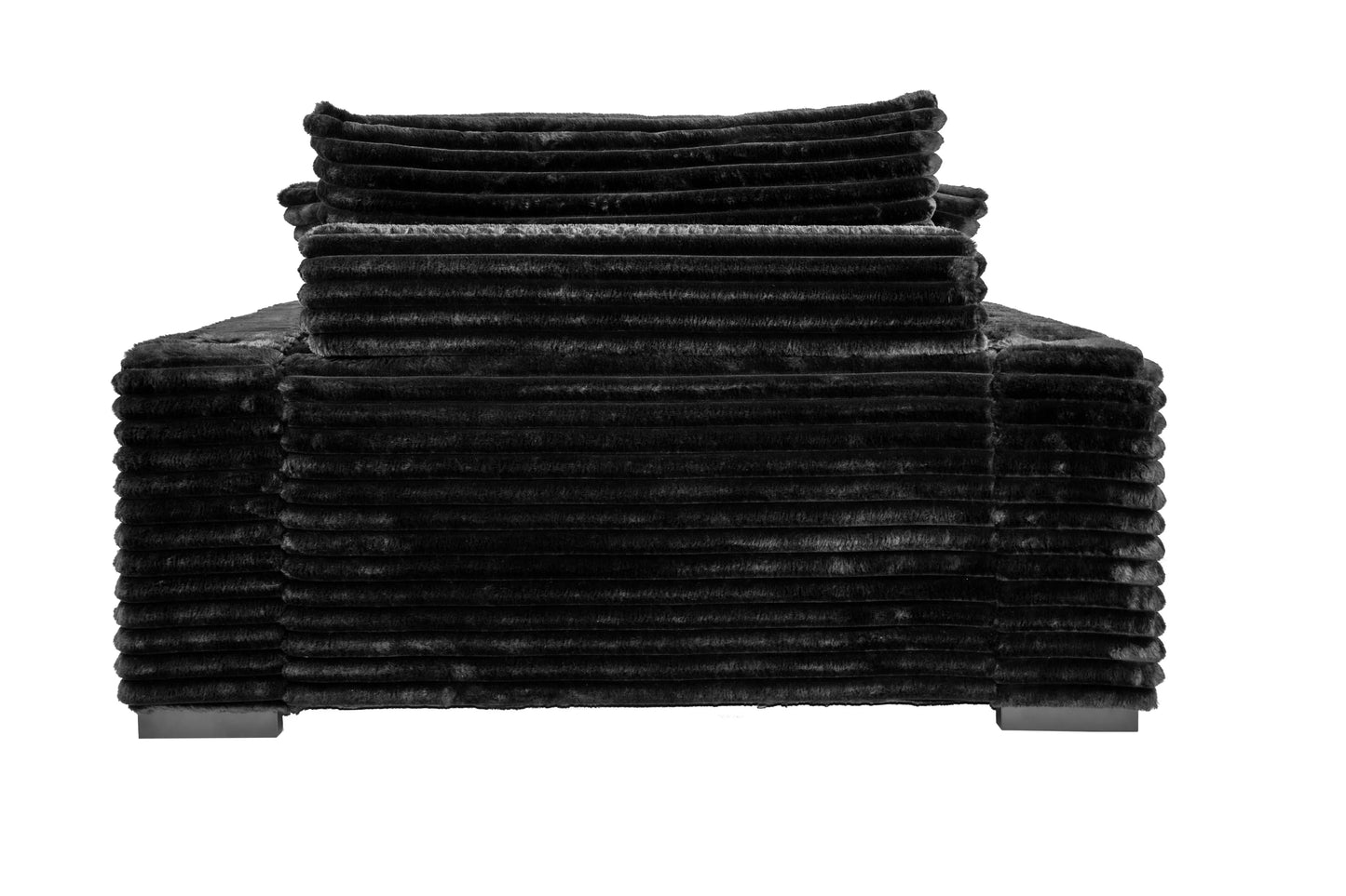 Jumbo Corduroy Chaise Lounge – Black F8327