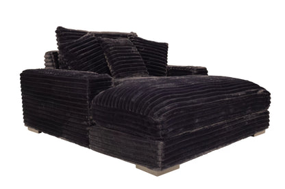 Jumbo Corduroy Chaise Lounge – Black F8327