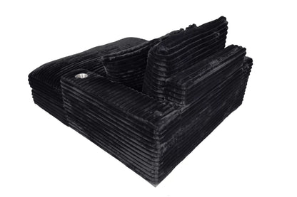 Jumbo Corduroy Chaise Lounge – Black F8327