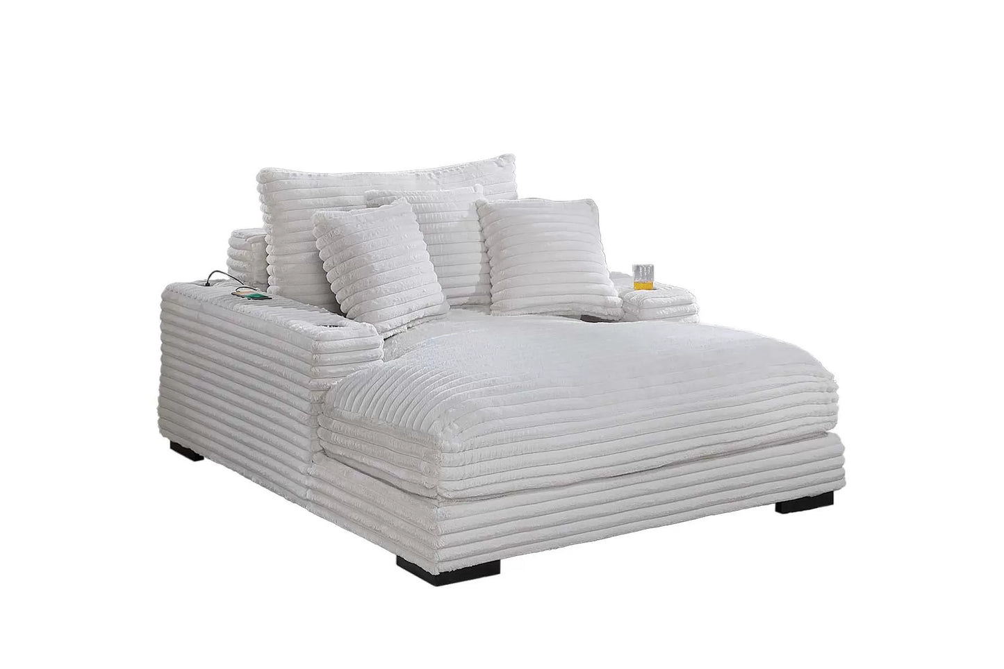 Jumbo Corduroy Chaise Lounge – Taupe F8329